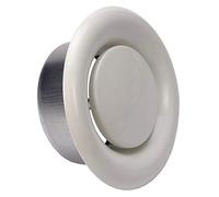 Difusor de Aire de Techo Redondo Blanco, Válvula de Disco Metálica Regulable, Aireador Ajustable para Baños y Cocinas, Válvula de Succión de Aire. (Dia: 80 mm)