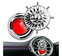 Difusor De Aire Giratorio Para Coche - Ventilador Perfume ABS | Diseño Volante Estilo, Clip Aromaterapia Para Ventilación De Coche, Perfumes Naranja/Azul/Rojo/Violeta