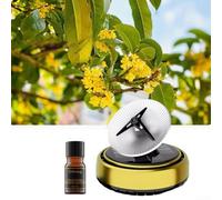 Difusor de aire para coche con purificador giratorio y panel solar integrado que ofrece liberación continua de aroma y purificación de aire del vehículo (colonia amarilla)