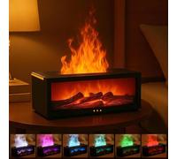 Difusor De Aire para El Hogar. Difusor EléCtrico UltrasóNico De Aceites Esenciales con 7 Colores Led. Difusores De Aromaterapia con Mando A Distancia para El Hogar Y La Oficina,Black2,26 * 10 * 10cm