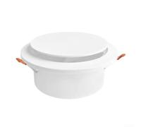 Difusor de aire redondo ajustable con pantalla de insectos para sistemas HVAC, cubierta de ventilación de ABS blanca con rejillas para instalación de pared en el techo de la oficina en casa, 150 mm