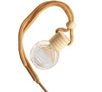 Difusor de ambientador colgante para coche, botellas de perfume de vidrio vacías de 10 ml, botella de vidrio transparente para colgar en coche, botella de aromaterapia con colgante en miniatura