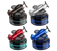 Difusor de aroma de coche en forma de avión, purificador de energía solar eficiente para aire limpio y fresco (plata)