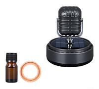 Difusor de aroma de coche giratorio con energía solar con eliminador de aroma natural para fragancia continua y aire mejorado del vehículo (D)