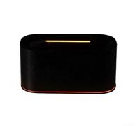 Difusor de aroma de niebla fría con simulación de llama de chimenea, capacidad de 220 ml e iluminación LED multicolor para mejorar el ambiente del hogar u oficina (negro)
