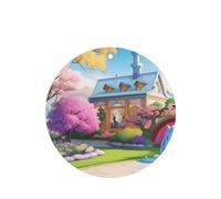 Difusor de aroma de unicornio de cuento de hadas para coche, forma redonda, para colgar fragancia, tableta, decoración interior del coche, armario, zapatos, armario, ambientador de fragancia