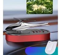 Difusor de aroma en forma de avión para coche, funciona con energía solar, mantiene tu vehículo fresco con aromas aromáticos naturales (Gardenia roja)