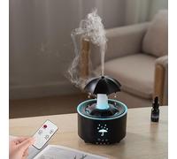 Difusor de aroma giratorio para dormitorio, humidificador de nubes de lluvia, 350 ml de aceite aromático, con 7 colores de luz LED y función de temporización