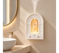 Difusor de Aromas 90 ml Naranja, Ambientador Eléctrico para Hogar Sin Agua con Sensor PIR, Temporizador, Luz Nocturna y 5 Modos, Diseño Arco Romano, Inalámbrico, Pared o Sobremesa para Baño y Pasillo