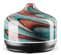 Difusor de aromas Porseme 500 ml, humidificador de vidrio soplado a mano, difusor ultrasónico de aceites esenciales, autonomía de 15 a 21 horas, silenciador para el hogar (verde turquesa)