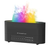 Difusor de aromaterapia, 1 paquete de altavoz inalámbrico con efecto de llama, ruido blanco, luz de estado de ánimo, humidificador de aceite esencial para el hogar, dormitorio, sala de estar