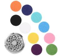 Difusor de Aromaterapia Clip de Acero Inoxidable para Coche | Diseño Calado Cierre Magnético, Incluye Almohadillas de Recambio y Bolsa Opp Color Aleatorio Varios estilos