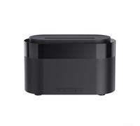 Difusor de aromaterapia con efecto de llama con pantalla LED de tiempo y luz de estado de ánimo que cambia de color, humidificador con control remoto para mejorar la atmósfera de escritorio (negro)