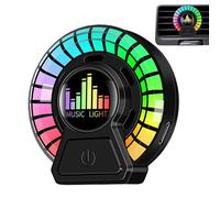 Difusor de aromaterapia para automóvil - Clip de ventilación ABS de 6x6,3x2,3 cm, luz LED de sincronización de ritmo, lámpara de atmósfera con brillo ambiental, dispensador de fragancia ambientador |