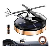 Difusor de aromaterapia para automóvil con energía solar, difusor de aceite de helicóptero giratorio, dispensador de perfume de coche de aroma natural, ambientador recargable para vehículos, accesorio