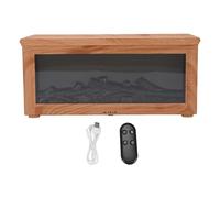 Difusor de aromaterapia para Chimenea Humidificador ultrasónico de aceites Esenciales de Grano de Madera con función de Temporizador con Efecto de Llama para el hogar, Oficina, (Ligera)