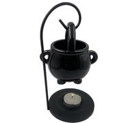 Difusor de aromaterapia Spooky Cauldron - Soporte para velas de caldero de brujas | Quemador de fragancia de Halloween, Quemador de aceite de hechicera, Calentador de aceite esencial, Derretidor de ce