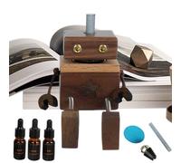 Difusor de aromático de madera con diseño de robot para vehículos, dispensador de frescor persistente para limusinas, pastillas, scooters, conductores, oficina, vacaciones