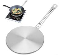 Difusor de calor de acero inoxidable, placa convertidora de inducción para estufa de gas y vitrocerámica con núcleo de aluminio para una distribución uniforme del calor (24 cm)