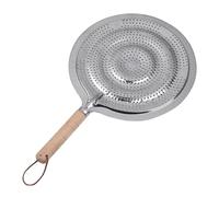 Difusor de calor, protector de placa de inducción de hierro - Protector de calor para encimera de cocina de 21 cm con mango de madera para proteger la inducción de utensilios de cocina