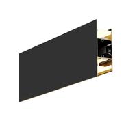 Difusor de canal negro para techo LED, longitudes personalizadas, 137 m, decoración de moldura de corona, difusor de luz de metal, cubierta de pista para mejorar la iluminación y el estilo