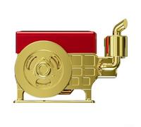 Difusor de coche con motor vintage, purificador de aroma alimentado por energía solar para atmósfera fresca de vehículo (dorado)