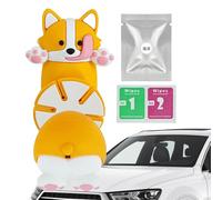 Difusor de coche en forma de perro, perfume de aceite colgante con bonito diseño de perro para espejo retrovisor, decoración de coche de aromaterapia natural, portátil y a prueba de fugas, intensidad