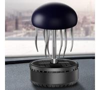 Difusor de coche giratorio alimentado por panel solar, difunde eficientemente aromas naturales con extractos de tabletas de plantas para mejorar el aire (negro)