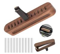 Difusor De Coche, Madera De Nogal De Difusor De Aromas Para Coche, Completo Con 10 Cojines Adicionales,Para Disfrutar Aún Más De La Conducción Y El Placer