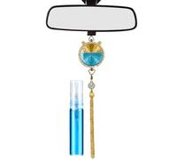 Difusor de de ambientador de aire con colgante de espejo retrovisor automotriz, de perfume en forma de reloj | Colgado con gancho de espejo, accesorio elegante que proporciona