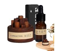 Difusor de, difusores Redondos de Madera de Nogal Negro, difusor de aromaterapia, perfumado de aromaterapia sin Agua, pequeña Capacidad de 10 ml, Dormitorio, Sala de Estar, hogar