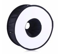 Difusor de Flash de Anillo Plegable, 17 Pulgadas Universal Portátil Difusor de Flash de Anillo Softbox Plegable Mini Cúpula Redonda de Belleza con Bolsa de Almacenamiento, para
