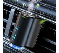 Difusor de fragancia de metal con clip de ventilación de coche con modos de aroma ajustables de 3 velocidades y parada de arranque automático, cuerpo de aleación de ABS y aluminio con botella de