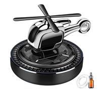 Difusor de fragancias de helicóptero solar con aroma de flores de metal de larga duración, giros solares, helicóptero, fragancias decorativas para coche