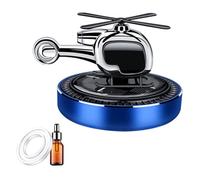 Difusor de fragancias de helicóptero solar con aroma de flores de metal de larga duración, giros solares, helicóptero, fragancias decorativas para coche