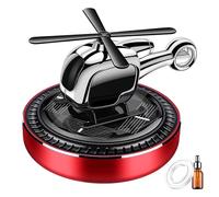 Difusor de fragancias de helicóptero solar con aroma de flores de metal de larga duración, giros solares, helicóptero, fragancias decorativas para coche