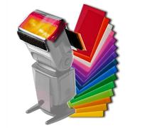 Difusor de gel de 12 colores Flash externo Kit filtros de colores reflector compatible con YONGNUO NIKON SPEEDLIGHT YN-568EX YN-467 YN-560 II III IV YN-560II YN-468 YN-465 SB910 SB5000 SB700 SB900