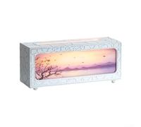 Difusor de llama simulada con humidificador USB, luz nocturna colorida y control de velocidad de tres niveles para mantener una humedad óptima y crear espacios relajantes (blanco)