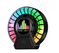 Difusor de luz de ambiente para coche, difusor de aromas de coche con clip de ventilación LED, iluminación de ritmo ajustable, accesorio de de automóviles que mejora el estado de ánimo, detalles