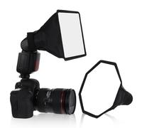 Difusor de luz de flash, paquete de 2 cajas de luz plegables con bolsa de almacenamiento octogonal de 8 pulgadas + 7 x 6 pulgadas compatible con Yongnuo y Nikons Speedlight