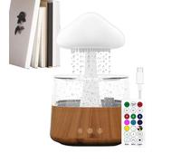 Difusor de Nube con Lluvia, Difusor humidificador de Gota de Agua LED - Goteo de agua del humidificador de nube de lluvia en forma de hongo | Humidificador teledirigido de la lluvia de la seta Teksome