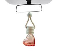 Difusor de para coche, 6 ml en forma de corazón, botella perfumada para coche, ambientador de aire recargable, interior de coche, difusor de ambientador de coche, espejo retrovisor, decoración