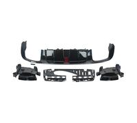 Difusor de parachoques trasero compatible con Benz W213, E300, E450, E43 AMG, con puntas de escape (2016-2020)