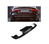 Difusor de parachoques trasero negro brillante, protector de escape, placa de soporte de alerón divisor, compatible con Jaguar XF 2016-2018 Sedan 4 puertas Sport