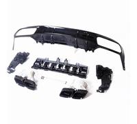 Difusor De Parachoques Trasero Para Benz W205 Clase C Para AMG Coupé 2 Puertas 2015-2021 Kit Carrocería Estilo Parachoques Trasero Difusor Labio Silenciador Tubo(Negro)