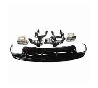 Difusor de parachoques trasero, soporte de marco y punta de silenciador de escape compatible con Benz W117 C117 CLA250 Sport CLA45 AMG Sedan 2013-2019