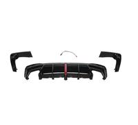 Difusor de parachoques trasero, soporte de placa protectora de alerón inferior, compatible con BMW Serie 5 G30 G31 G38 M550i 2017-2023, color negro brillante