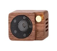 Difusor de perfume de vehículo - Ventilador de perfume con clip de ventilación de madera, dispensador de estilo de altavoz retro, realzador de olor fresco continuo, decoración de mesa de bor