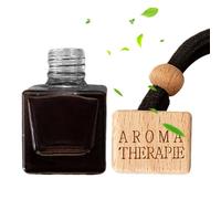 Difusor de perfume para coche, botella de recargable de 8 ml, ambientador colgante con tapa de madera, depósito vacío de aromático, para decoración interior de espejo retrovisor de