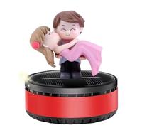 Difusor de perfume para coche, fragancia de coche con energía solar, ambientador para coche, aromatizante para coche, difusor de figuras de abrazo, rotación de coche, accesorios interiores de coche,